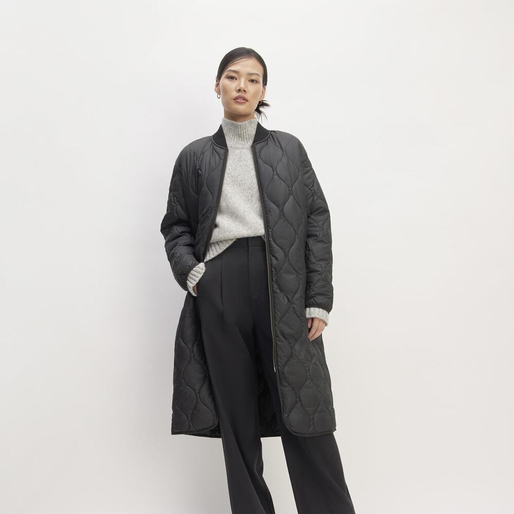 NWOT Everlane The ReNew Long Liner in Black